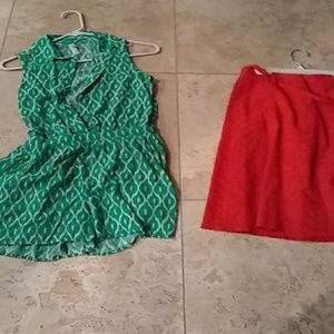 Green and orange clothes